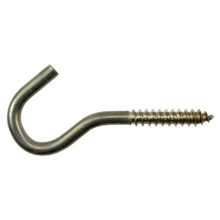 Midwest Fastener 5/16" x 1" x 4-1/2" 18-8 Stainless Steel Screw Hooks 10PK 52399